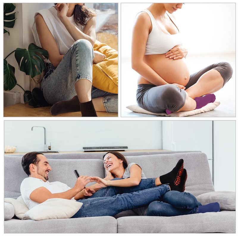 NOVAYARD Non Slip Socks Yoga Hospital Socks Grippy Sock for