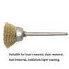 Brass Cup Wire Brush, 1/8 Inch Shank 2 Inch Length,