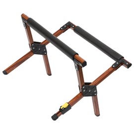 Naroote Luggage Stand, Folding Cooler Stand Frame, Camping Cooler Stand Aluminum Alloy Multipurpose Adjustable Luggage Rack Suitcase Stand for Outdoor (Wood Grain Color)