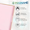 MAONAME Decorative Tray, Pink Serving Tray with Handles, Coffee Table