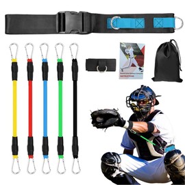 Catcher Framing Resistance Bands Pro - 5-Level Adjustable (10-30lbs) | Baseball & Softball Training Aid for All Ages | Elite-Approved Arm Strength Builder