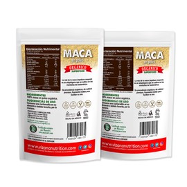 VIZANA NUTRITION | Maca Orgánica Certificada USDA en Polvo 300g por Pack(Pack-2 Bolsas de 150g), Origen: Perú