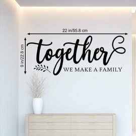 World of Wall Decal Together We Make A Family Wall Decal Quotes Sign Sayings Family Words Decor for Living Room Stickers Love Quote Art Decor Lettering Matte Black