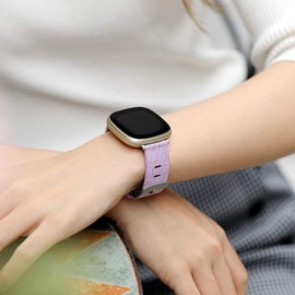 Compatible with TUYOMA Smartwatch Bands,Lamshaw 22mm Breathable Nylon Woven Fabric Replacement Accessory Strap Compatible for TUYOMA LW36 Smartwatch-1.32 Inches,Compatible with Truefree Watch GT2/GT1 Smartwatch (Purple)