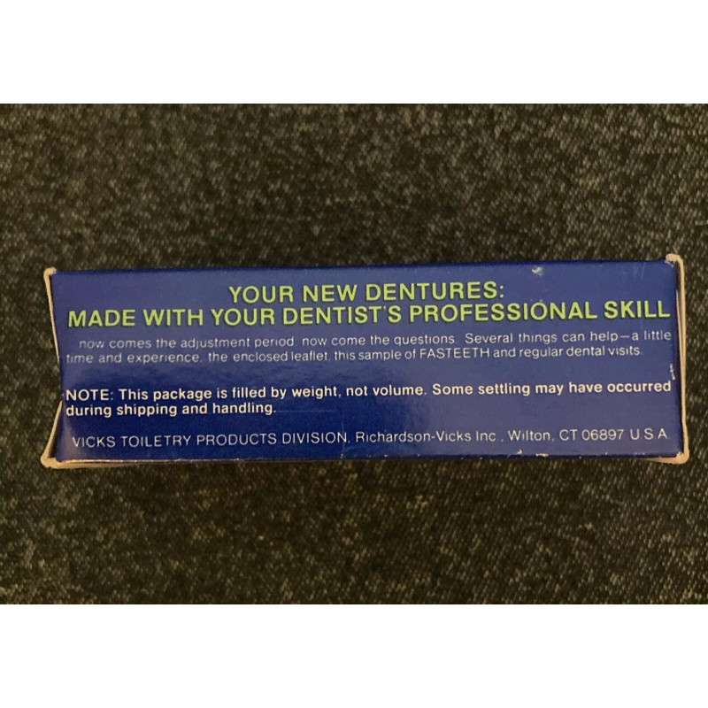 VTG Fasteeth Denture Adhesive Powder Advanced Formula 1/2(.5) Oz Professional