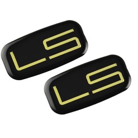 2Pcs LS Cab Emblem Badge 3D Logo Roof Pillar Replacement for 92-07 Silverado Tahoe Suburban (Gold)