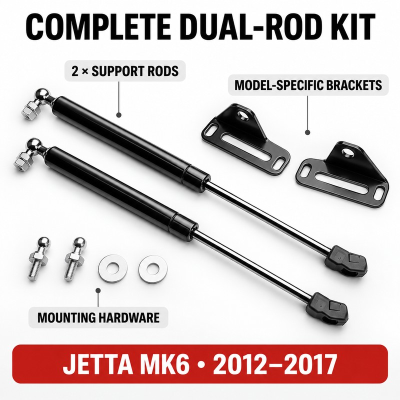 2-Piece Front Hood Gas Strut Lift Support Kit for 2012-2017