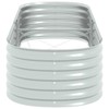 CHARMMA Garden Raised Bed Silver Galvanized Steel Large Durable,Pots &