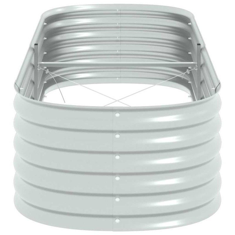 CHARMMA Garden Raised Bed Silver Galvanized Steel Large Durable,Pots &