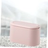 Operitacx 1pc Mini Desktop Trash Can Pink Simple Design Press