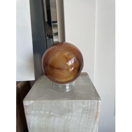 Mineralist Collection Carnelian Sphere - Symbol of Vitality and Courage - Ideal for Creativity, Motivation, and Elevating Home Decor - 1 lb
