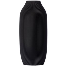 3D Vase Stella Decorative Vase L 30 cm Floor Vase Vase Pampas Grass Dried Flowers Black