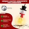 Brightever 2-Pack Snowman Christmas Night Lights, USB Rechargeable A19 LED