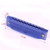 OFKPO 2 PCS Colorful 10 Holes Children Plastic Harmonica Translucent