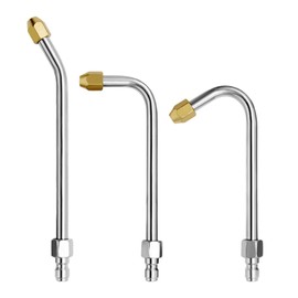 Bothyi 3X Pressure Washer Extension Wand Extension Rod 1/4" Quick Connect 90° 25° Curved Rod for Windows,Washing Fences,Car Cleaning