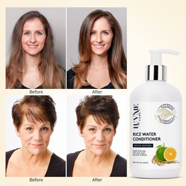 Luv Me Care Rice Water Hair Growth Conditioner 10 Fl Oz with Biotin, Rice Water for Hair Growth, Improve Strength, Volume, and Shine, Deep Conditioning for Dry, Frizzy, or Curly Strands 1