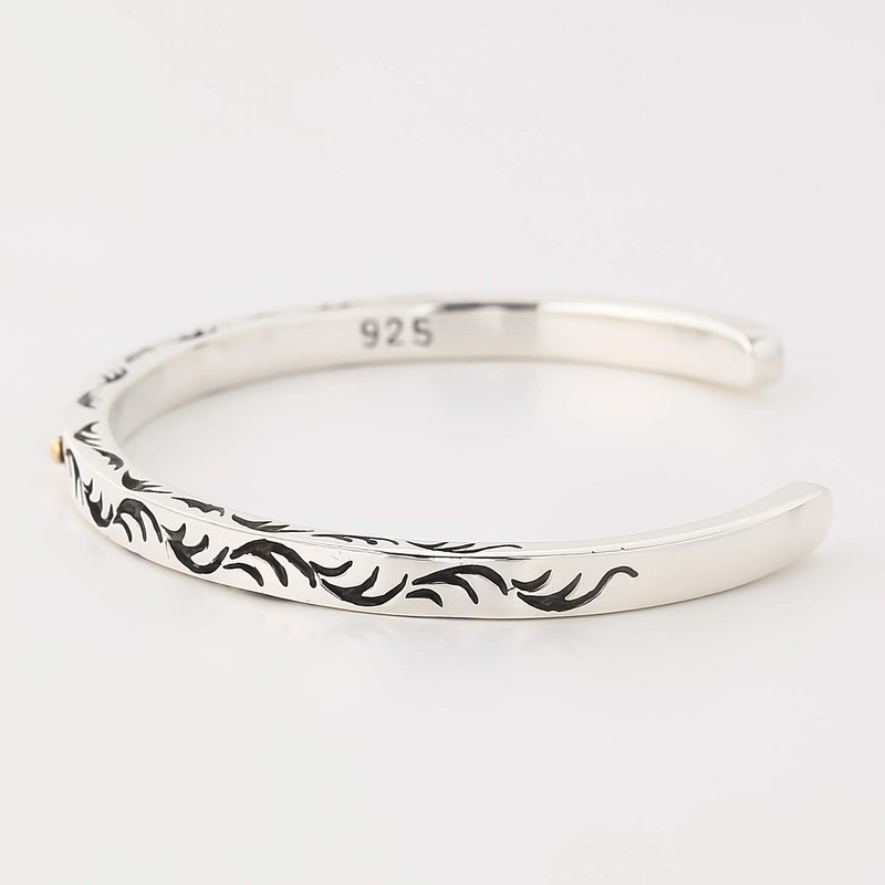 cmy select 925 silver bangle native bracelet thin sun arabesque