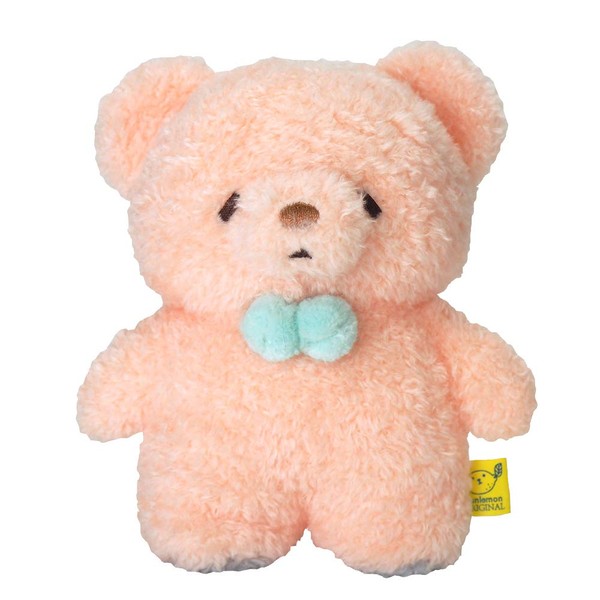 SUNLEMON Fluffy Tatton Plush Toy, Small, Bear, Pink