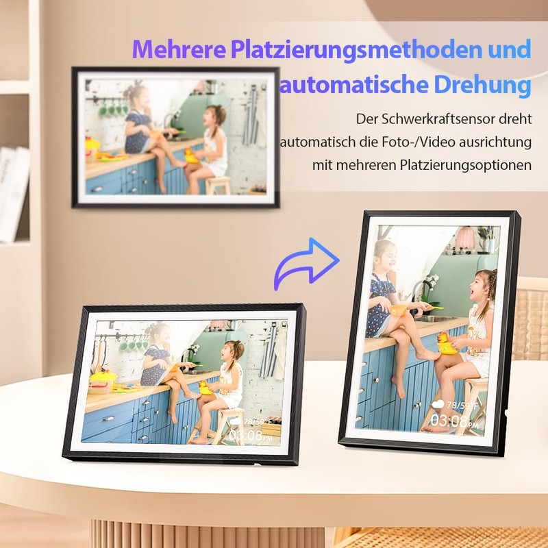 Fine Life Pro 10.1 Inch WiFi Digital Picture Frame, 1280