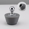 LERANXIN Sink Plug, Spiral Shape Rubber Stopper with Zinc Alloy