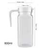 Juice Pitcher,Juice Bottle PlasticTransparent Glass Beverage Jug Striped Cold Water