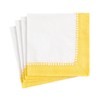 Caspari Linen Border Paper Party Cocktail Napkins in Yellow -
