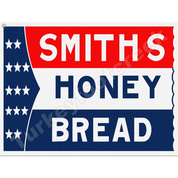 Smiths Honey Bread 18" x 24" Metal Sign