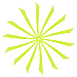 YELARXI Arrow Vanes Turkey Archery Arrows Feathers Fletching, 6 Inch Left Wing Fit for Hunting Target Shooting (20Pcs, Neon Yellow)