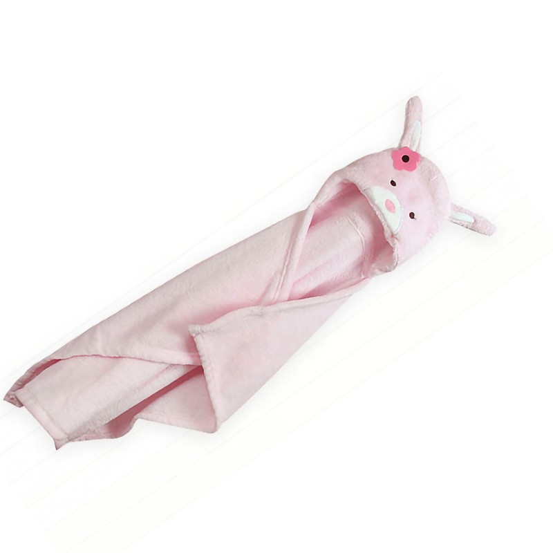 Kids Hooded Blanket Wearable Blanket Soft Cozy Coral Velvet Animal