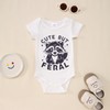 MODNTOGA Infant Girl Boy Bodysuit Cute But Feral Raccoon Graphic