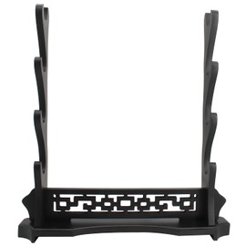 WANLIAN Sword Stand Sword Holder Desktop Samurai Sword Katana Gladiator Sword Rack for Display, Black (4 tier)