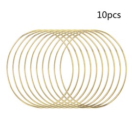 Coceca 10pcs 6 Inch Gold Dream Catcher Metal Rings, Metal Hoops for Dream Catcher and Crafts