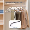 SereneLife Plastic Clothes Hangers, 30-Pack Hanger Set with Non-Slip Rubber