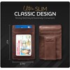 Money Clip Leather Wallet For Men Slim Front Pocket RFID