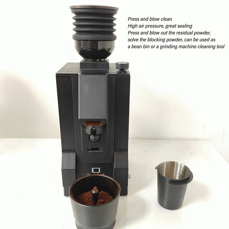 Single Dose Hopper with Bellow ABS Silicone Coffee Blowing Bean