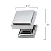 Southern Hills Polished Chrome Square Cabinet Knobs - Pack of