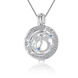 LGSY 925 Sterling Silver Constellation Cage Pendants Crafting Charm for DIY Necklace Bracelet Jewelry Making