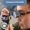 Carson TriView 5x/10x/15x Folding Loupe Magnifier with Built-in Case, 3-in-1
