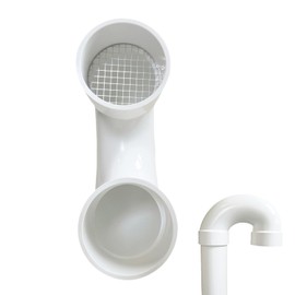 PVC termination vent with stainless steel screen,180 Degrees,1pcs,For 2“ DWV PVC Pipe,Roof Vent Cap,Installation not Required That Elbow