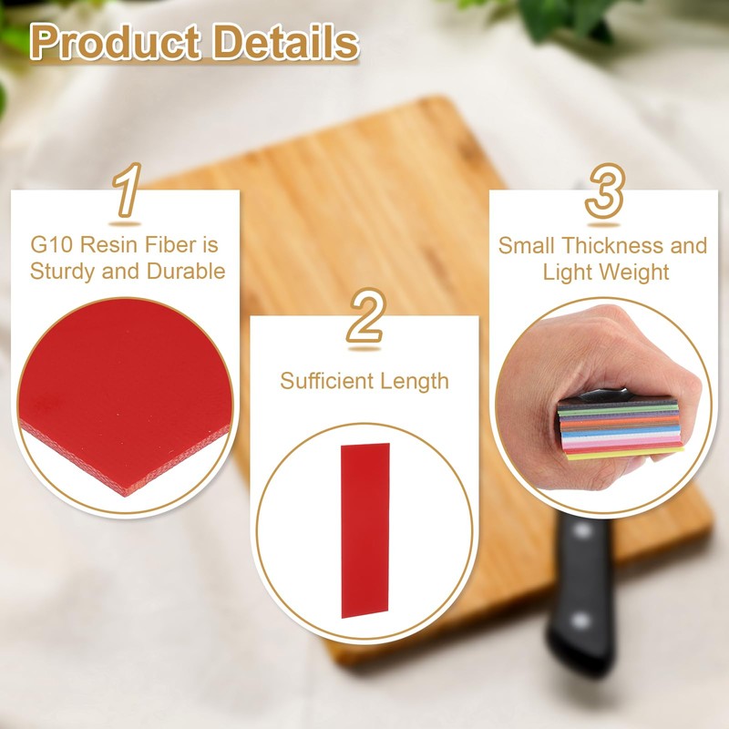 uxcell 20Pcs Knife Handle Liner, 6.3" x 1.97" x 0.04"