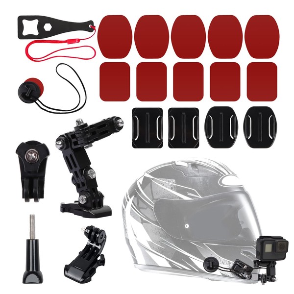 QUOTRE Camera Helmet Mount Accessory Kit Motorcycle Helmet Action Cameras