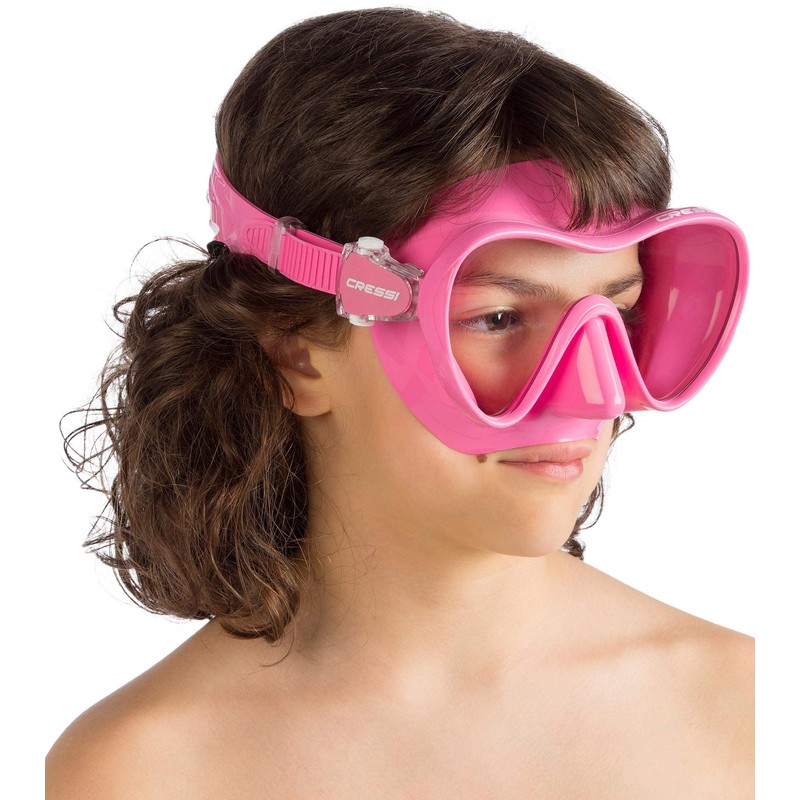Cressi Men's F1 Frameless Unisex Child Junior Diving Mask, Pink,