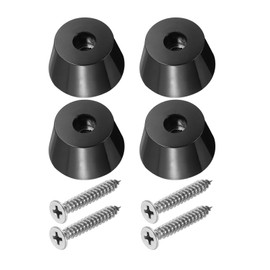 PATIKIL Cutting Board Feet, 4 Pack Round Rubber Feet Bumpers Non Slip Bumper Pads with Stainless Steel Screws for Furniture Chairs Desks Electronics (0.24" Wx0.85 H)