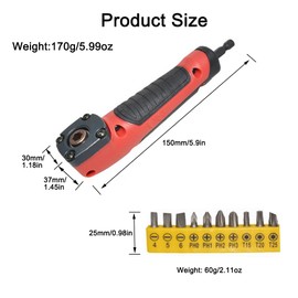 Orange, Right Angle Attachment Electric Screwdriver Repair Tool, 90 Degree Corner Device with ABS Handle and Drill Bit Adapter for Impact Driver