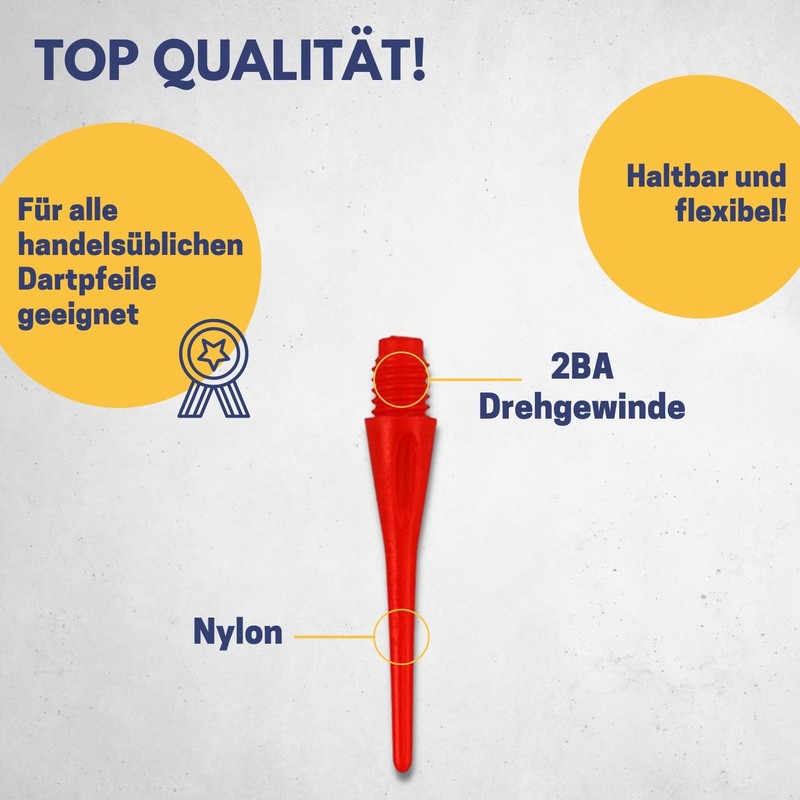 Best Sporting Dart Plastic Nylon Tips for Darts Pack of
