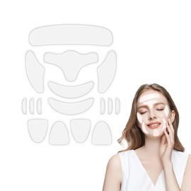 EUYKQNOI Gesichtsfalten Entferner Streifen,16 Stücke Anti Falten Pads Facial Patches Gesichtsfalten Pflaster zum Glätten von Augen Mund oder für Gesicht,Wiederverwendbare Stirn Falten Pads