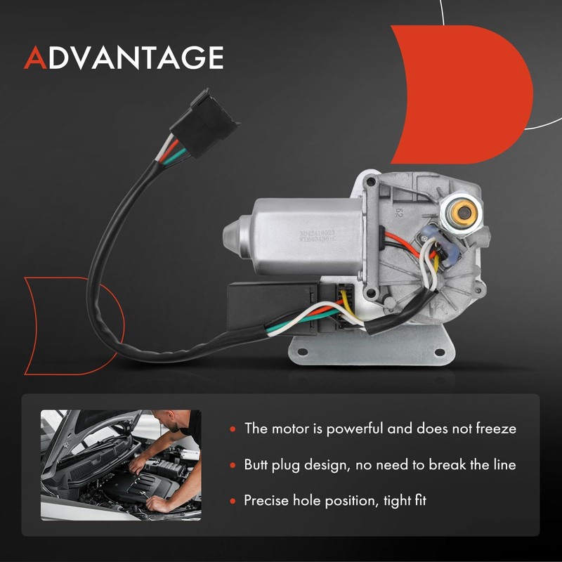 A-Premium Rear Windshield Wiper Motor Compatible with Jeep XJ Series