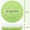 HANSGO Round Deviled Egg Platter and Carrier with Lid -