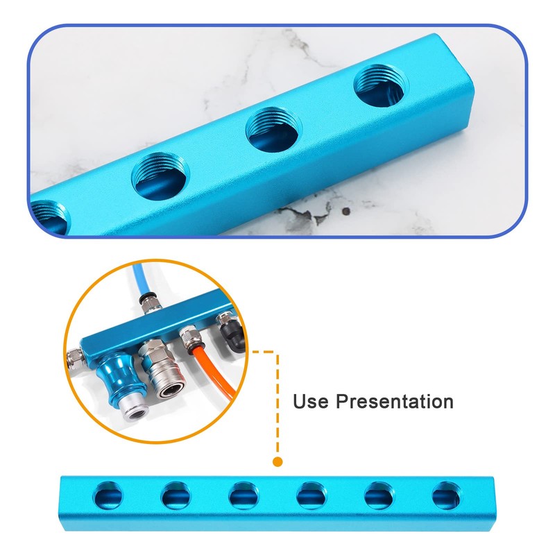Create idea Distribution Block Distributor 1/4 Inch BSP Thread 6