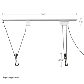 RAD Cycle Products Rail Mount Bike and Ladder Lift for Your Garage or Workshop Holds up to 75 Pounds No Mounting Board Needed